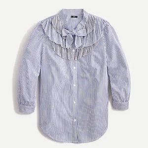 Thomas Mason® for J.Crew multistripe pleated shirt